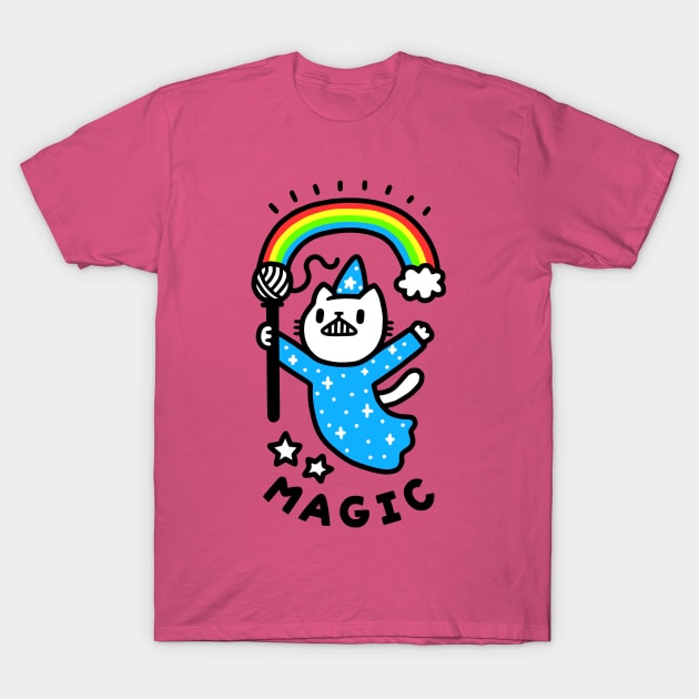 Magical Wizard Cat T-Shirt by obinsun